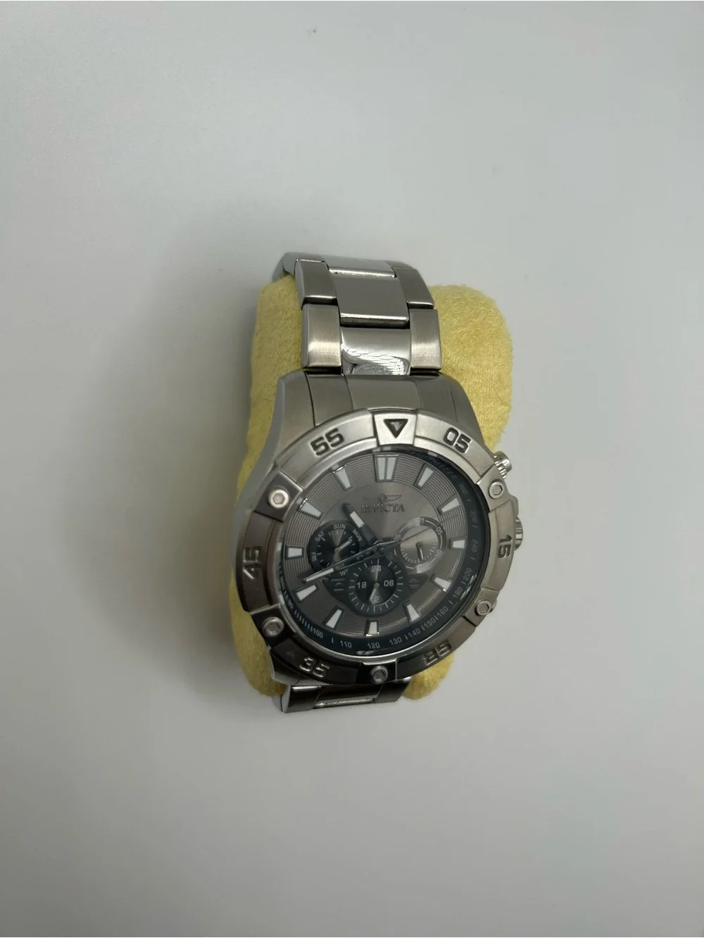 Invicta Men’s Silver Stainless Steel Chronograph Watch